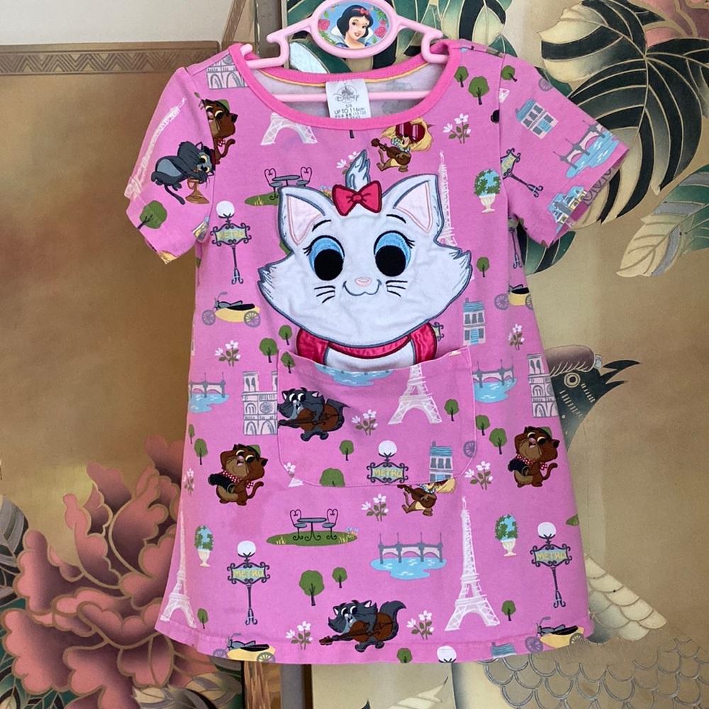 Disney The Aristocats Marie pink dress kitten cat sz 5/6